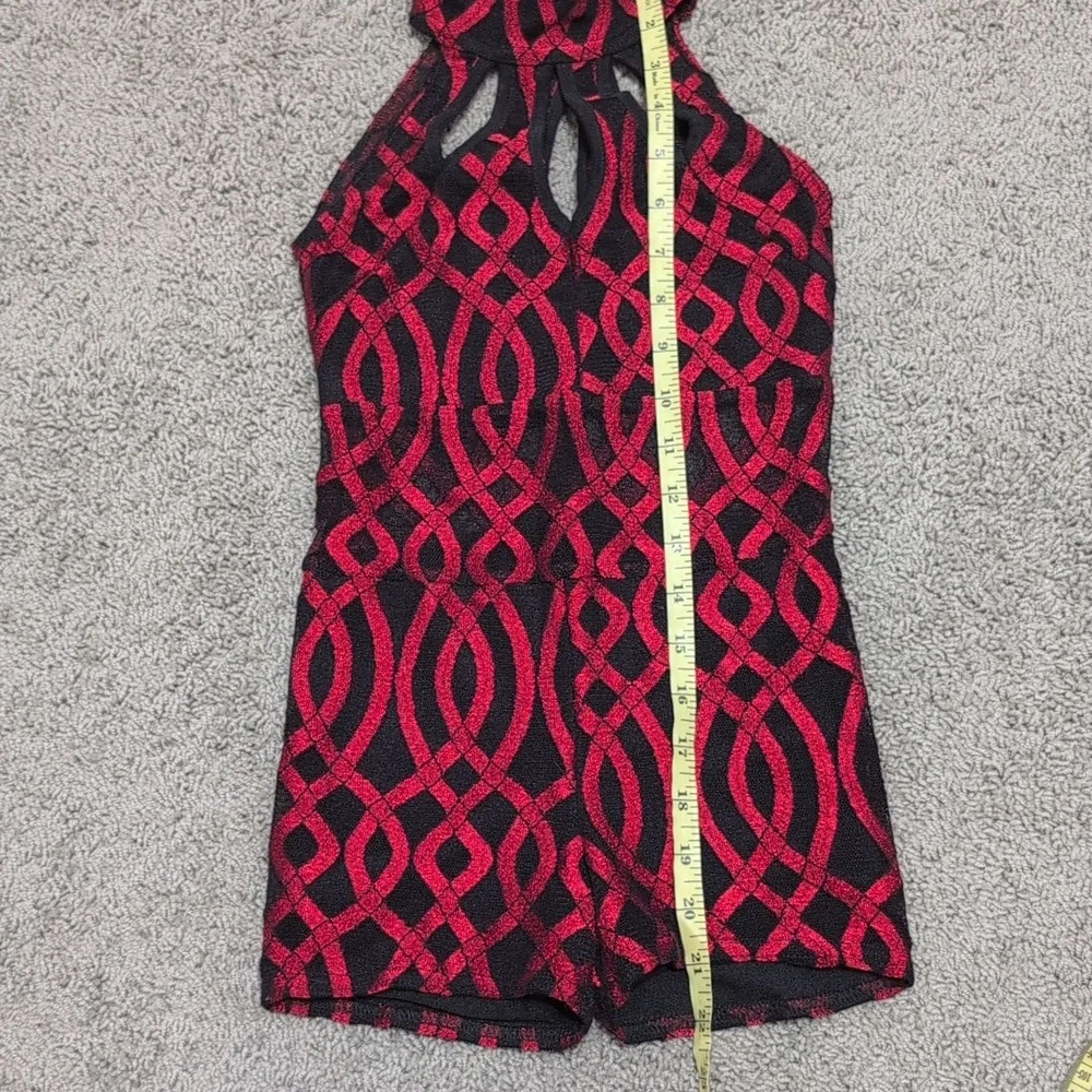 Kelle Dance Leotard Costume Red‎ Black High Neck Youth Size Medium
